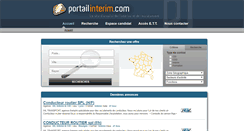 Desktop Screenshot of portailinterim.com