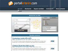 Tablet Screenshot of portailinterim.com